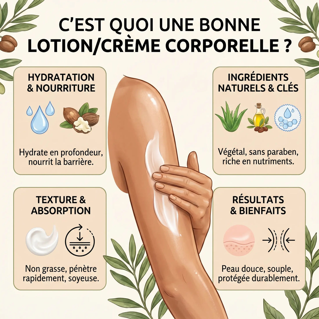 Lotion ou crème corporelle : comment choisir un soin vraiment juste pour la peau ? Elohé Beauty
