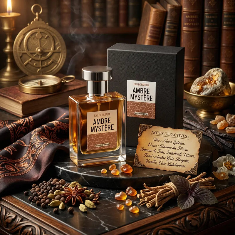 Ambre Mystère 50ml - Eau de Parfum Oriental Ambré Mixte - Longue Tenue - Elohé Beauty