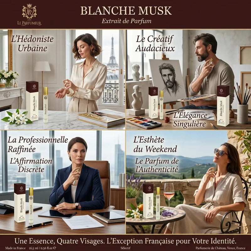 Blanche Musk – Extrait de Parfum 16 ml - Parfum Mixte - Longue Tenue Oltimida
