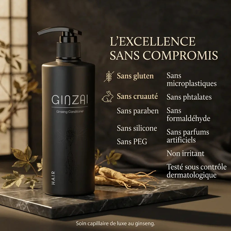 Après-shampooing au ginseng – Cheveux doux, brillants et renforcés - GINZAI - Elohé Beauty