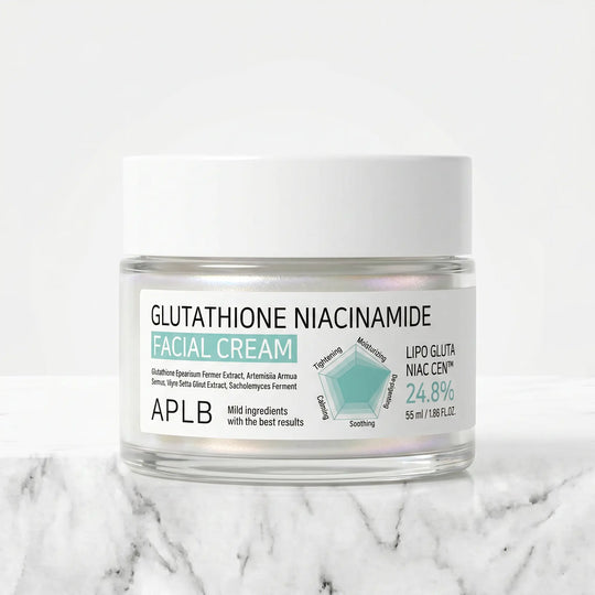 Crème Visage au Glutathion et à la Niacinamide 55g - Éclat, Hydratation & Teint Unifié - APLB APLB
