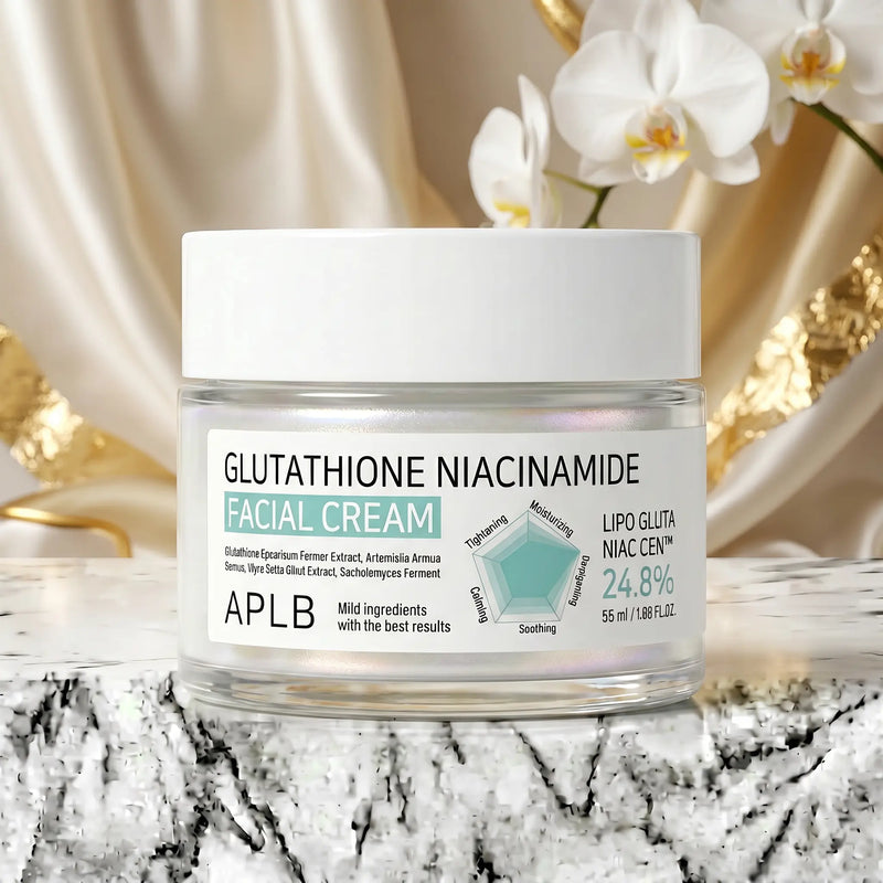 Crème Visage au Glutathion et à la Niacinamide 55g - Éclat, Hydratation & Teint Unifié - APLB APLB