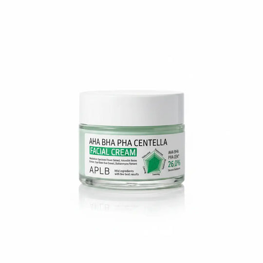 Crème visage à la Centella Asiatica AHA BHA PHA – Crème Hydratante & Exfoliante Triple Acid 26%  – APLB APLB