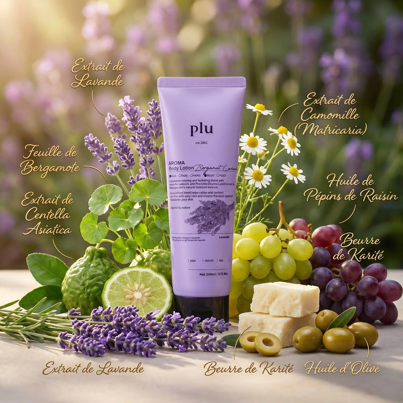 Lotion Corporelle 200 ml - Hydratante - Bergamote & Lavande - PLU PLU