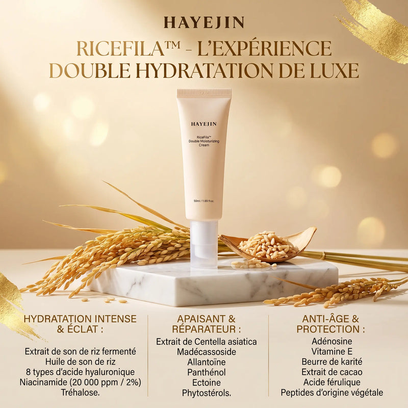 Crème Visage Hydratante Légère hypoallergénique à l'Acide Hyaluronique 50 ml - HAYEJIN HAYEJIN