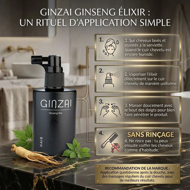 Ginseng Elixir Hair - soin capillaire - Ginzai - Elohé Beauty