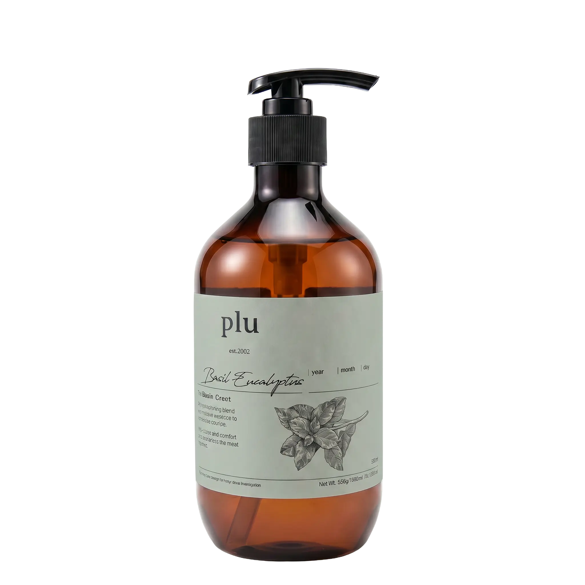 Gel Douche 500 ml - Eucalyptus et Basilic Rafraîchissant - PLU PLU