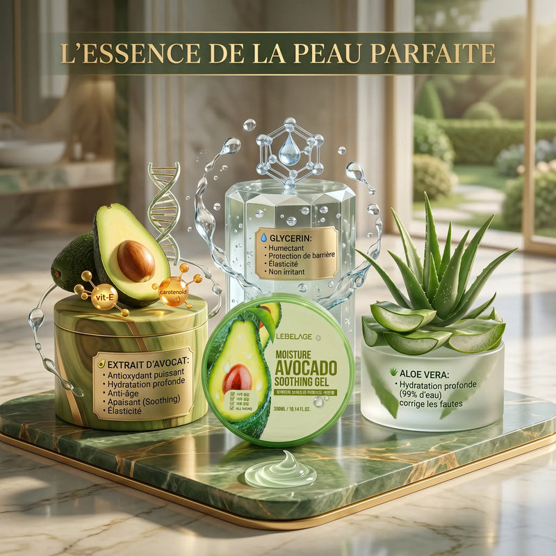 Gel Nourrissant & Éclat Naturel à l'extrait d'avocat 300ml - Corps & Visage - Elohé Beauty