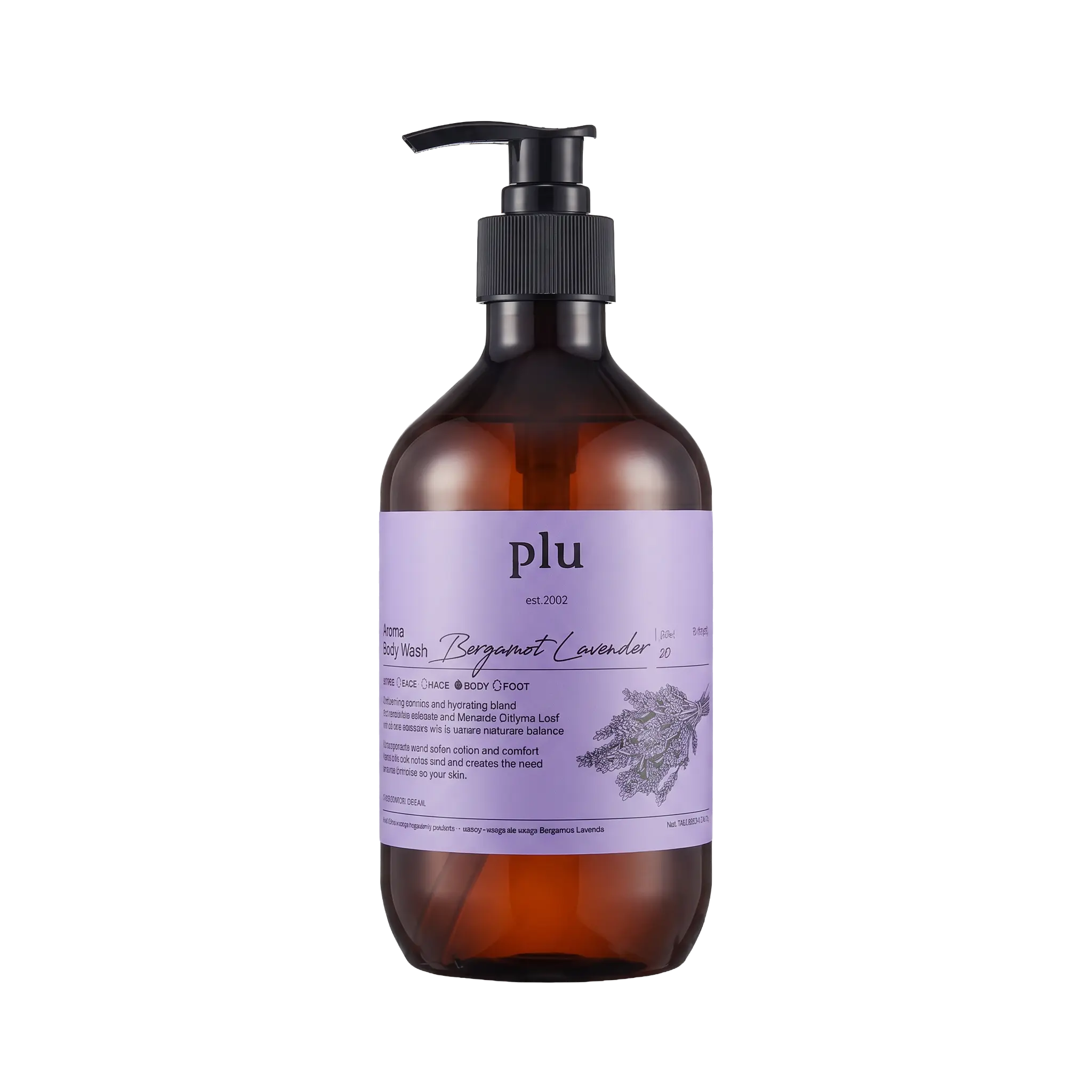 Gel Douche 500 ml - Bergamote & Lavande Calmante - PLU PLU