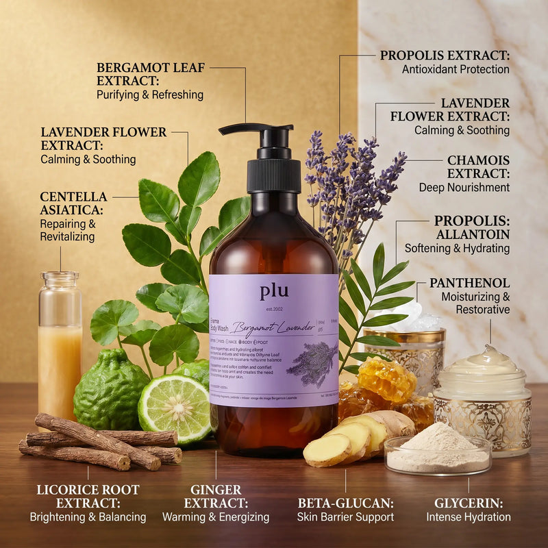 Gel Douche 500 ml - Bergamote & Lavande Calmante - PLU PLU
