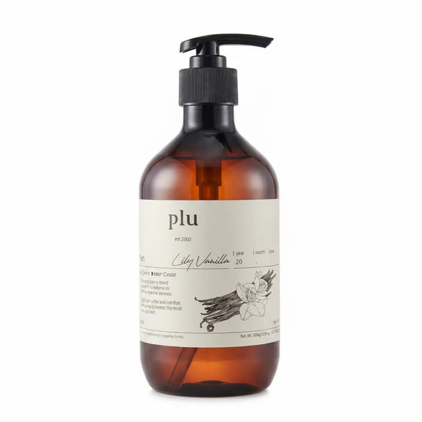 Gel Douche 500 ml - Vanille & Lys Rafraîchissant - PLU PLU