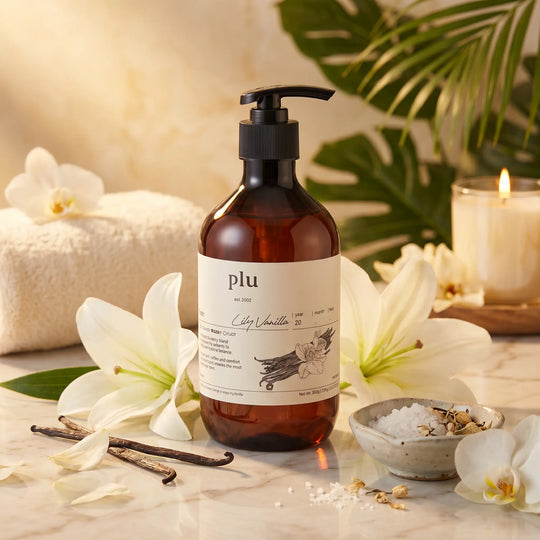 Gel Douche 500 ml - Vanille & Lys Rafraîchissant - PLU PLU