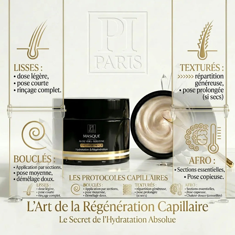 Masque Aloe Vera  – Soin capillaire hydratant intense - Tous types de cheveux Parfuminspireparis