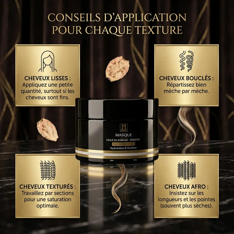 Masque Figue de Barbarie – Soin capillaire hydratant et réparateur intense - Tous types de cheveux Parfuminspireparis