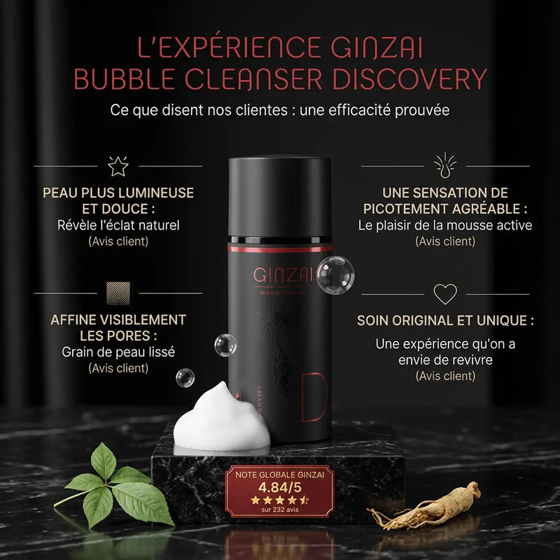 Nettoyant visage au Ginseng - Bubble Cleanser - Ginzai Ginzai