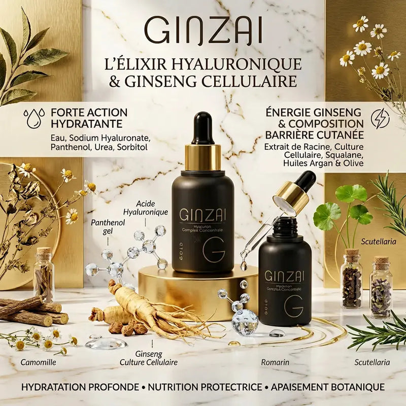 Serum Hyaluronique au Ginseng - Hydratation Intensive - GINZAI Ginzai