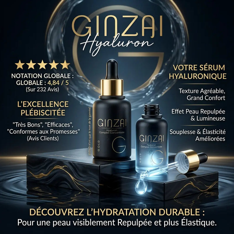 Serum Hyaluronique au Ginseng - Hydratation Intensive - GINZAI Ginzai