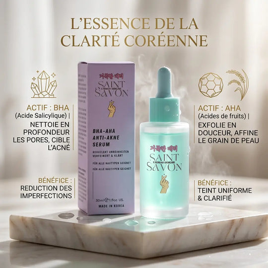 Sérum anti-acnée BHA - AHA 30 ml - Peau nette & lisse - Soin coréen prémium - Elohé Beauty
