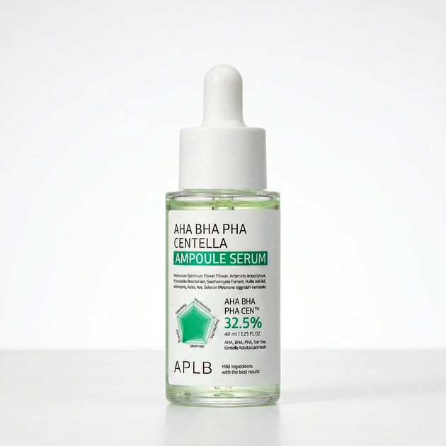 Sérum AHA BHA PHA Centella 40 ml – Exfoliation, Pores Affinés, Teint Unifié & Peau Apaisée - APLB APLB