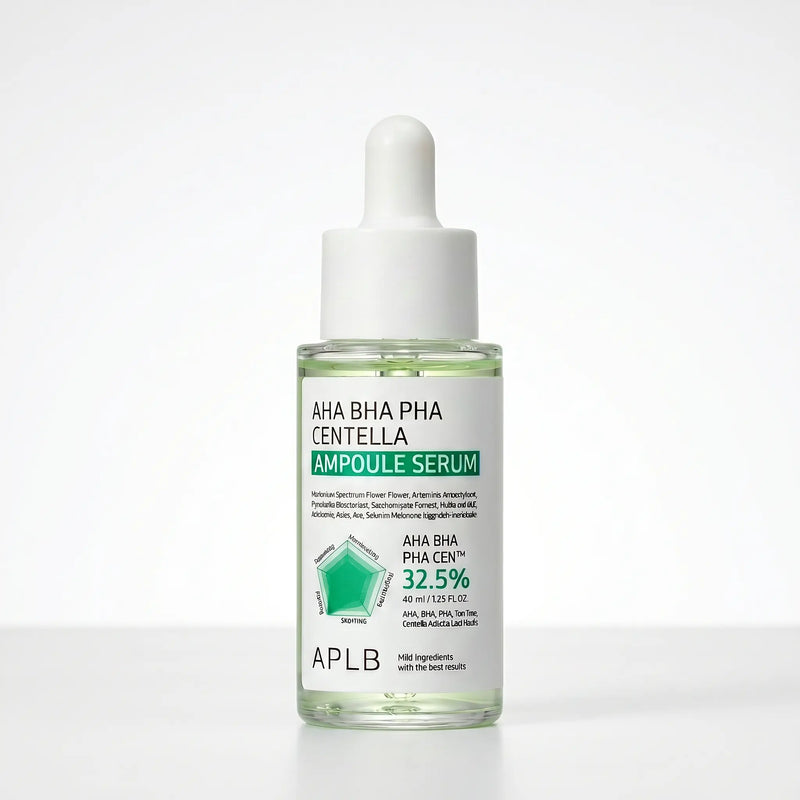 Sérum AHA BHA PHA Centella 40 ml – Exfoliation, Pores Affinés, Teint Unifié & Peau Apaisée - APLB APLB