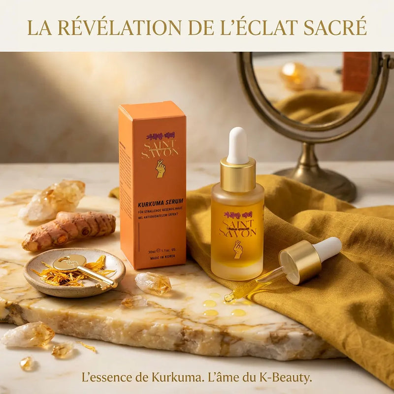 Sérum au Curcuma 30 ml - Teint lumineux, unifié & éclatant – Soin coréen premium - Elohé Beauty