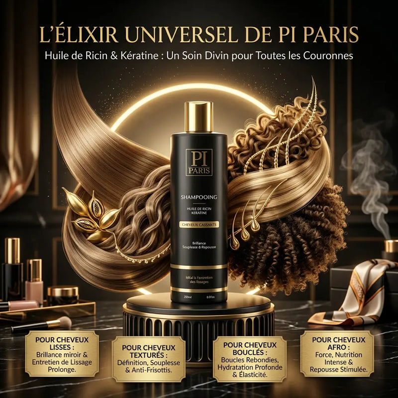 Shampooing Ricin - Stimule Pousse & Renforce - Tous types de cheveux - Elohé Beauty