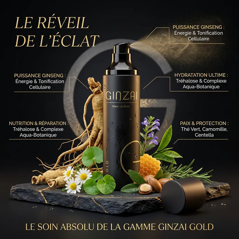 Tonique Réveil pour le visage au Ginseng - GINZAI Ginzai