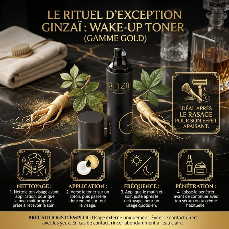 Tonique Réveil pour le visage au Ginseng - GINZAI Ginzai