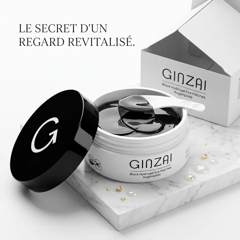Patchs Yeux Hydrogel Noirs au Ginseng - Regard Lisse & Éclat - GINZAI Ginzai